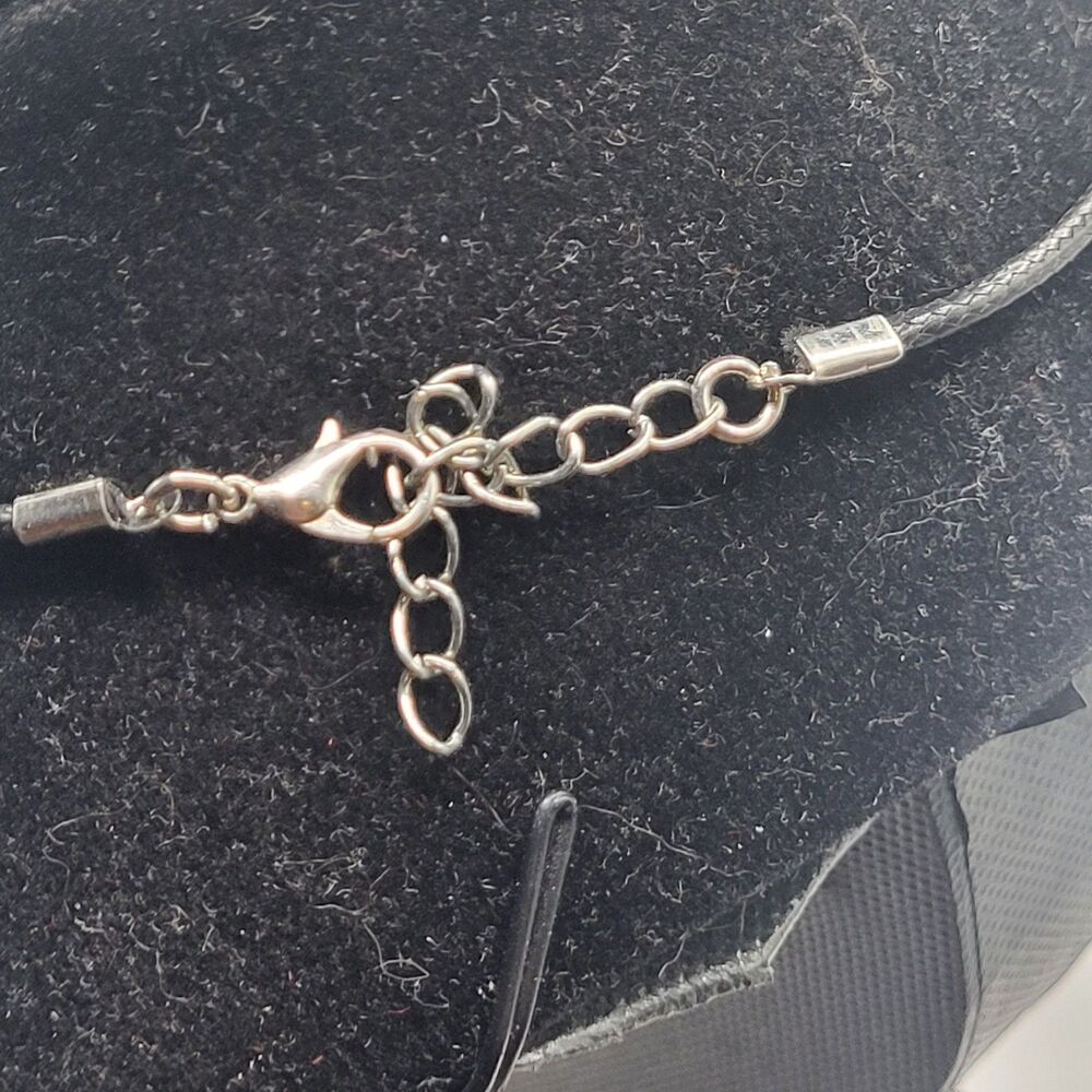 Estate Blown Glass Glitter Star Necklace 17in - Picture 4 of 4